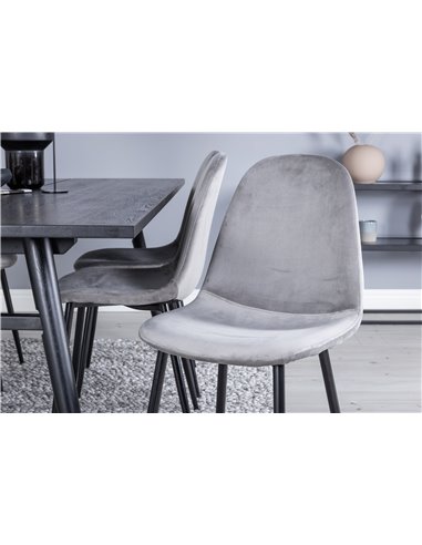 Matgrupp Sleek med Polar matstolar, 195 × 95 cm
