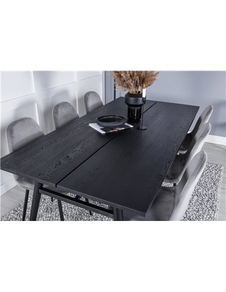 Matgrupp Sleek med Polar matstolar, 195 × 95 cm
