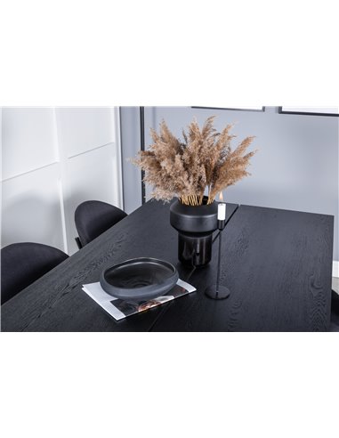 Matgrupp Sleek med Vault matstolar, 195 × 95 cm