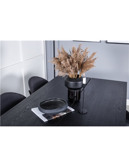Matgrupp Sleek med Vault matstolar, 195 × 95 cm