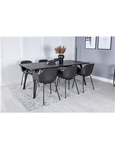 Matgrupp Sleek med Comfort matstolar, 195 × 95 cm 2
