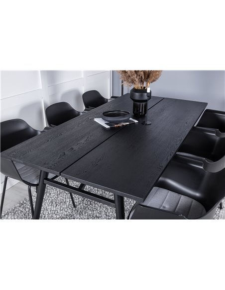 Matgrupp Sleek med Comfort matstolar, 195 × 95 cm