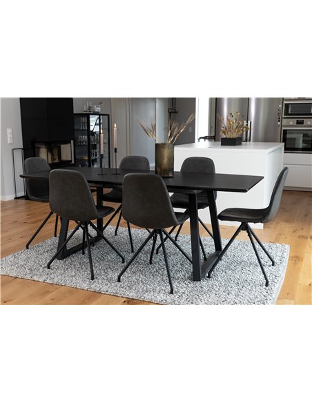 Matgrupp Inca med Polar matstolar, 160 × 85 cm