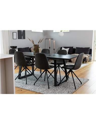 Matgrupp Inca med Polar matstolar, 160 × 85 cm