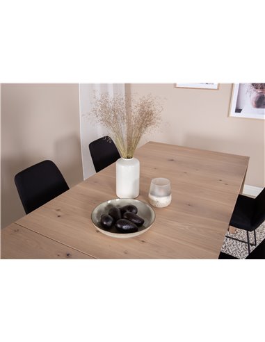 Matgrupp Slider med Muce matstolar, 170 × 95 cm