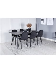 Matgrupp Sleek med Polar matstolar, 195 × 95 cm 2