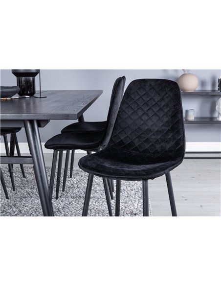 Matgrupp Sleek med Polar matstolar, 195 × 95 cm