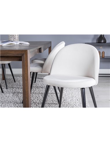 Matgrupp Slider med Velvet matstolar, 170 × 95 cm