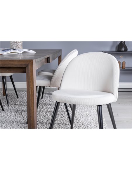Matgrupp Slider med Velvet matstolar, 170 × 95 cm