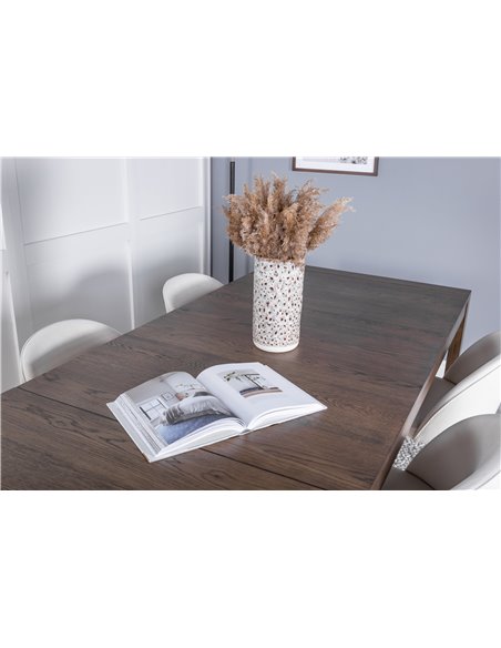 Matgrupp Slider med Velvet matstolar, 170 × 95 cm