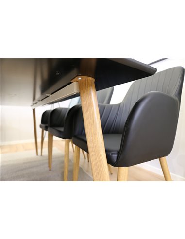 Matgrupp Polar med Comfort matstolar, 180 × 90 cm