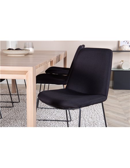 Matgrupp Slider med Muce matstolar, 170 × 95 cm
