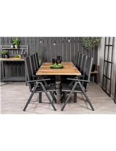 Matgrupp Panama med Break matstolar, 160 × 90 cm