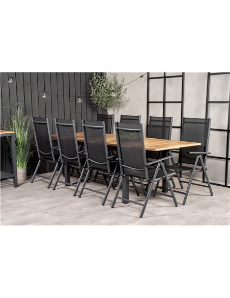 Matgrupp Panama med Break matstolar, 160 × 90 cm