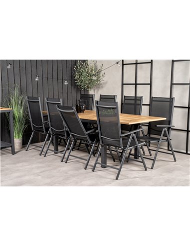 Matgrupp Panama med Break matstolar, 160 × 90 cm