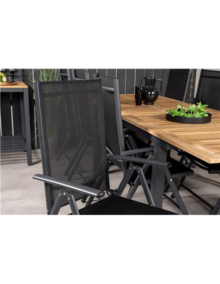 Matgrupp Panama med Break matstolar, 160 × 90 cm