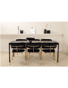 Matgrupp Pelle med Arrow matstolar, 190 × 90 cm