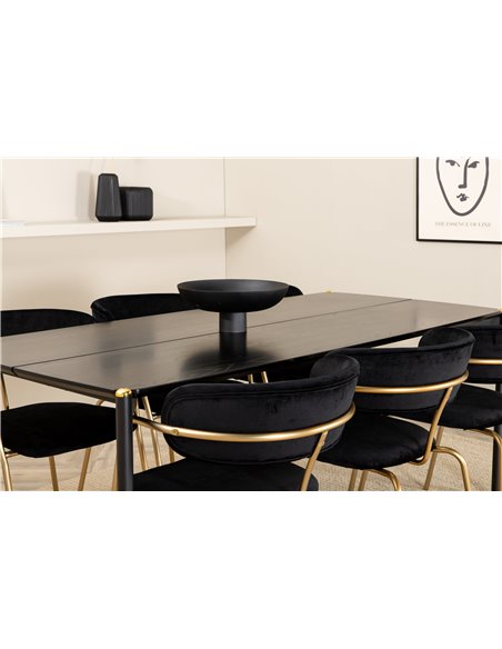 Matgrupp Pelle med Arrow matstolar, 190 × 90 cm