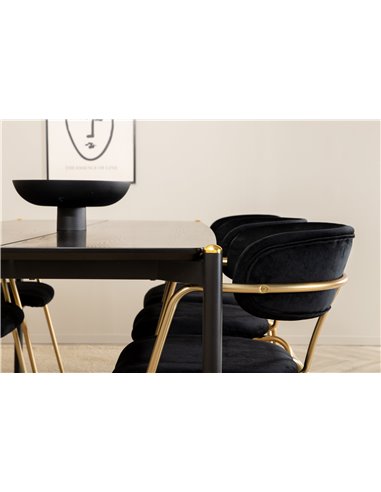 Matgrupp Pelle med Arrow matstolar, 190 × 90 cm