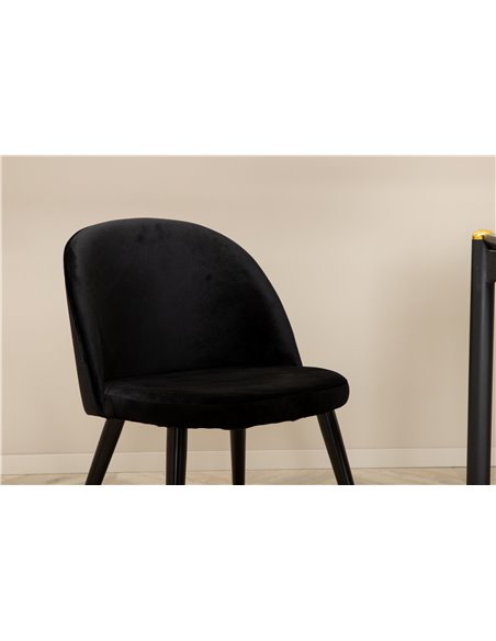 Matgrupp Pelle med Velvet matstolar, 190 × 90 cm