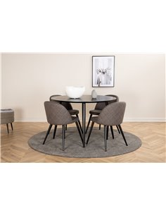 Matgrupp Dipp med stolarna Velvet