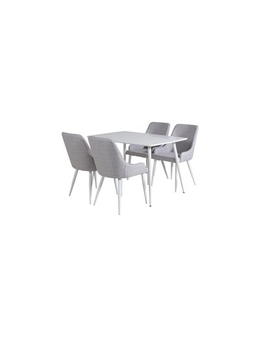 Matgrupp Polar med Plaza matstolar, 120 × 75 cm