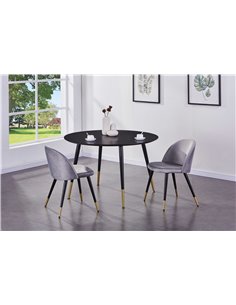 Runt matbord Dipp, Ø115 cm, Svart