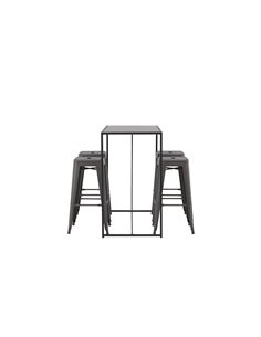 Matgrupp Brea med Tempe matstolar, 120 × 60 cm