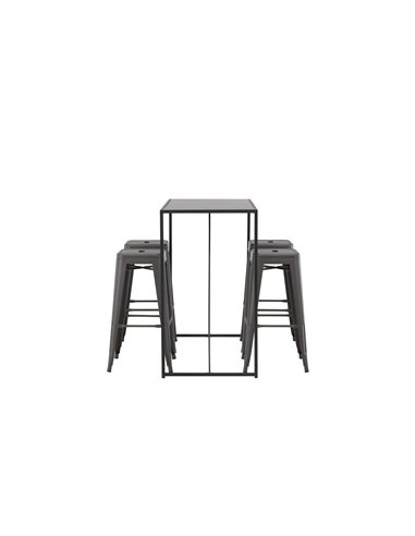 Matgrupp Brea med Tempe matstolar, 120 × 60 cm
