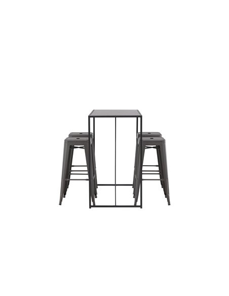 Matgrupp Brea med Tempe matstolar, 120 × 60 cm
