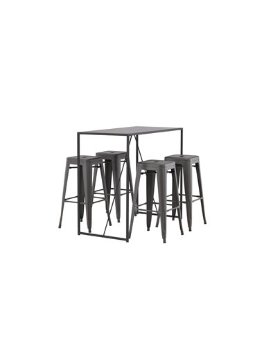 Matgrupp Brea med Tempe matstolar, 120 × 60 cm