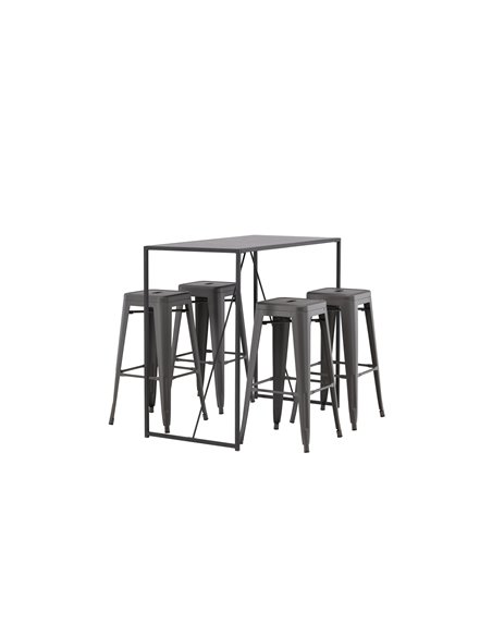 Matgrupp Brea med Tempe matstolar, 120 × 60 cm