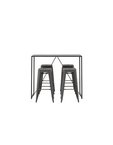 Matgrupp Brea med Tempe matstolar, 120 × 60 cm
