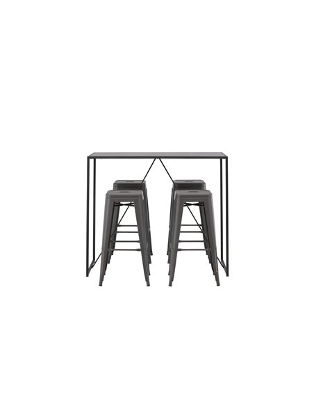 Matgrupp Brea med Tempe matstolar, 120 × 60 cm