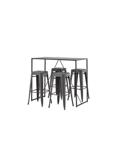 Matgrupp Brea med Tempe matstolar, 120 × 60 cm