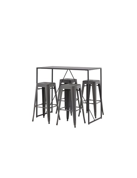 Matgrupp Brea med Tempe matstolar, 120 × 60 cm