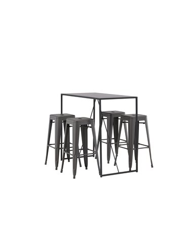 Matgrupp Brea med Tempe matstolar, 120 × 60 cm