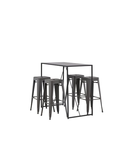 Matgrupp Brea med Tempe matstolar, 120 × 60 cm
