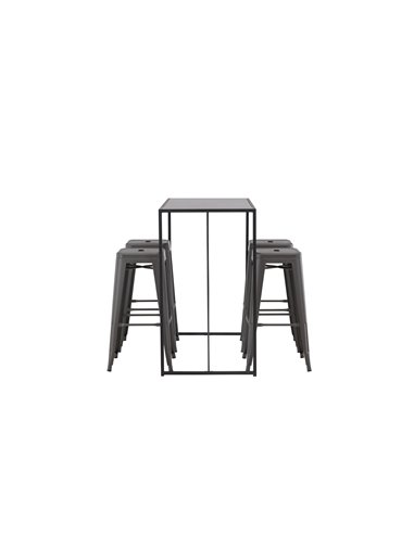 Matgrupp Brea med Tempe matstolar, 120 × 60 cm