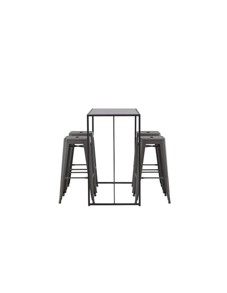 Matgrupp Brea med Tempe matstolar, 120 × 60 cm