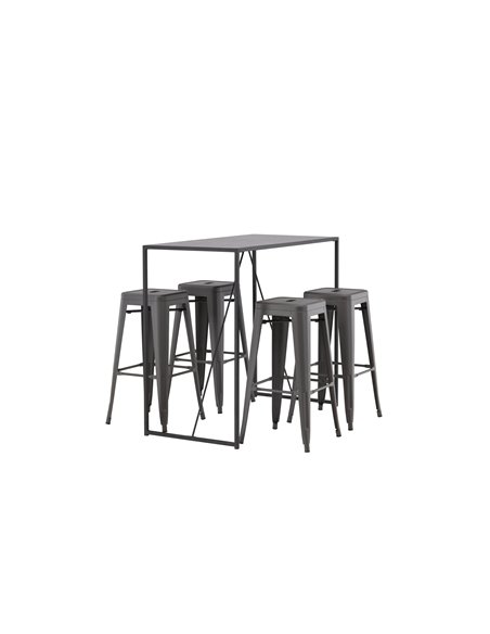 Matgrupp Brea med Tempe matstolar, 120 × 60 cm