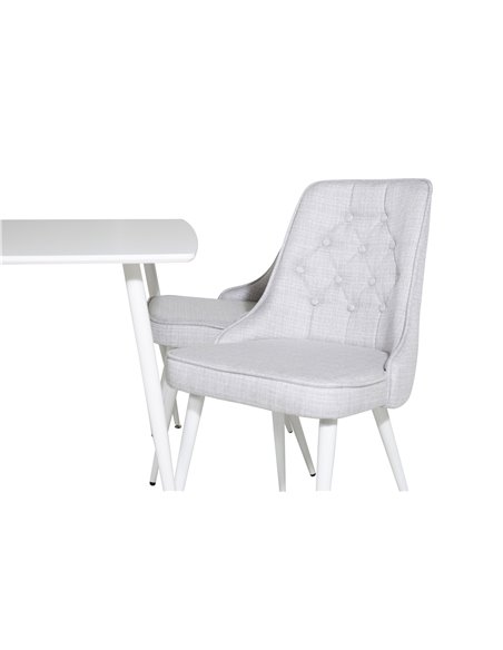 Matgrupp Polar med Velvet Deluxe matstolar, 120 × 75 cm
