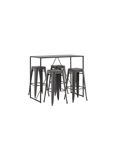 Matgrupp Brea med Tempe matstolar, 120 × 60 cm