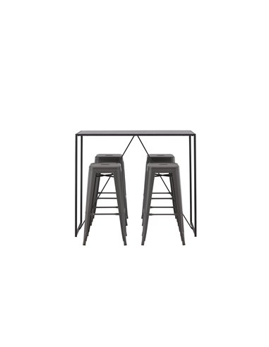 Matgrupp Brea med Tempe matstolar, 120 × 60 cm