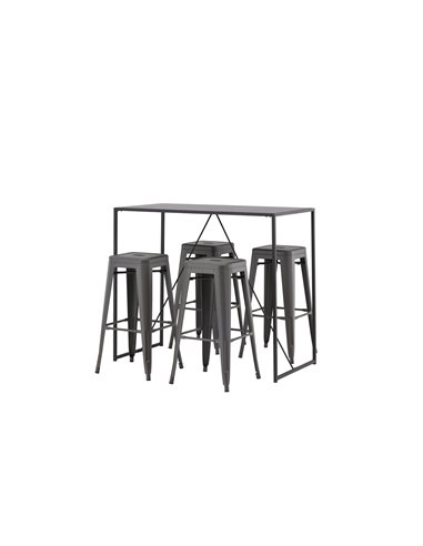 Matgrupp Brea med Tempe matstolar, 120 × 60 cm