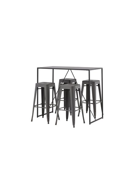 Matgrupp Brea med Tempe matstolar, 120 × 60 cm