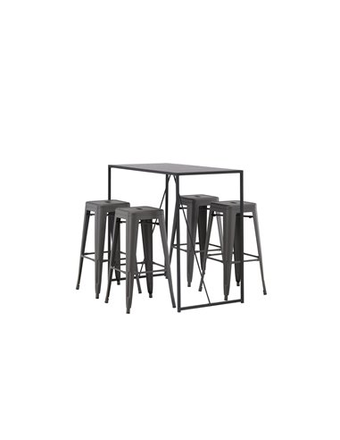 Matgrupp Brea med Tempe matstolar, 120 × 60 cm