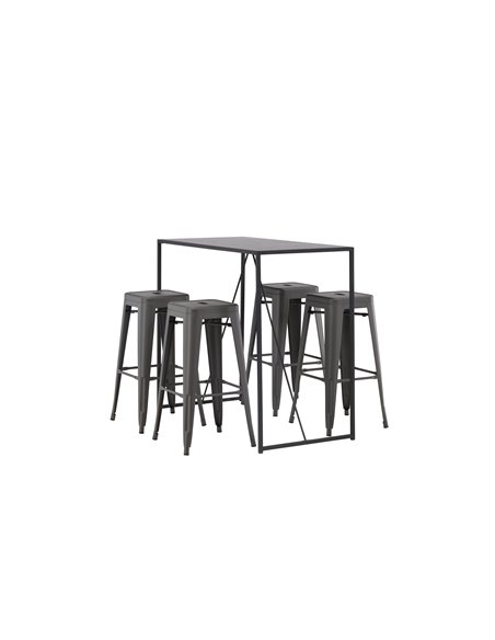 Matgrupp Brea med Tempe matstolar, 120 × 60 cm