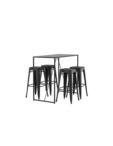 Matgrupp Brea med Tempe matstolar, 120 × 60 cm