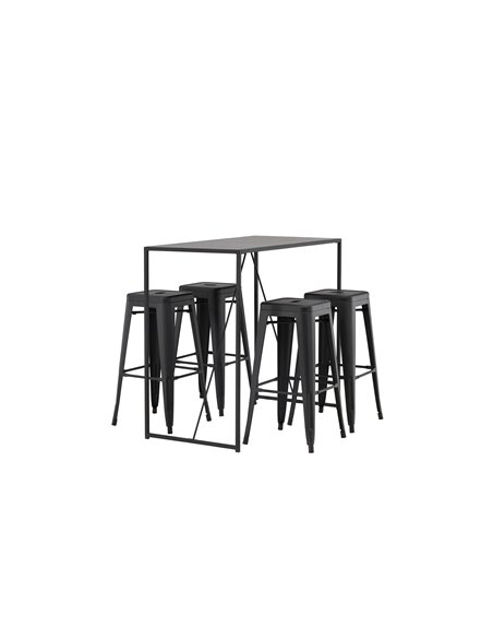 Matgrupp Brea med Tempe matstolar, 120 × 60 cm